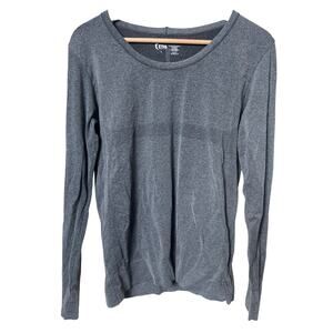 Zyia Nylon Seamless Performance Gray Long Sleeve Size Large